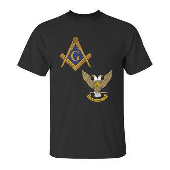 Mens Mason Scottish Rite Split Masonic Wings Up Unisex T-Shirt | Favorety CA