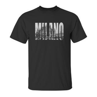 Milano Duomo Black And White Logo Image Unisex T-Shirt | Favorety UK