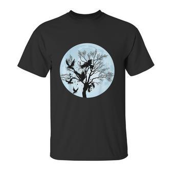 Moonlight Night Black Crow Forest Animal Bird Raven Unisex T-Shirt | Favorety UK