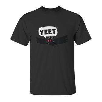 Mothman Says Yeet Funny Cute Cryptid Graphic Design Printed Casual Daily Basic Unisex T-Shirt | Favorety DE