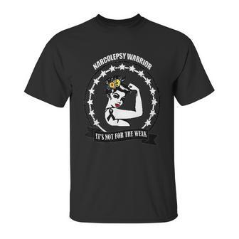 Narcolepsy Warrior -Black Ribbon Support Unisex T-Shirt | Favorety UK