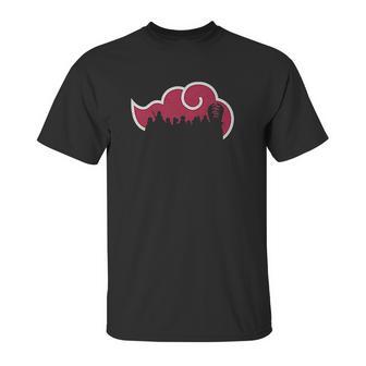 Naruto Shippude Akatsuki Cloud With Silhouettes Unisex T-Shirt | Favorety UK