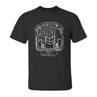 New York City Subway Queens E Train Unisex T-Shirt | Favorety