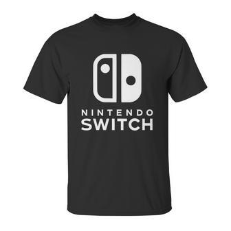 Nintendo Switch Black And White Unisex T-Shirt | Favorety