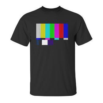 No Signal Television Screen Color Bars Test Pattern Unisex T-Shirt | Favorety UK