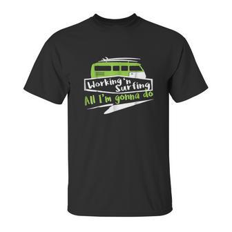 Ocean Surfing Vans Working And Surfing Unisex T-Shirt | Favorety UK