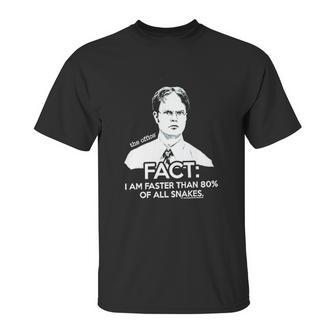 The Office Dwight Fact Faster Than Snakes Unisex T-Shirt | Favorety DE