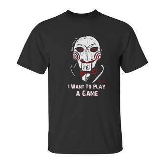 Oyshriola Saw I Want You To Play A Game Unisex T-Shirt | Favorety