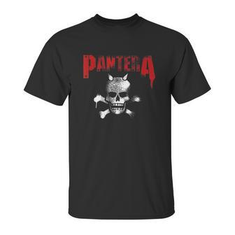 Pantera Official Horned Skull Stencil Unisex T-Shirt | Favorety AU