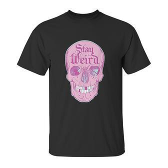 Pastel Goth Girl Stay Weird Emo Pink Skull Unisex T-Shirt | Favorety CA