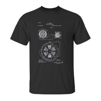 Patent Earth Tesla Alternating Motor Engineering Student Tesla Inventions Unisex T-Shirt | Favorety DE