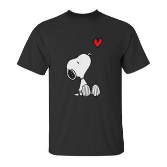 Peanuts Heart Sitting Snoopy Unisex T-Shirt | Favorety DE