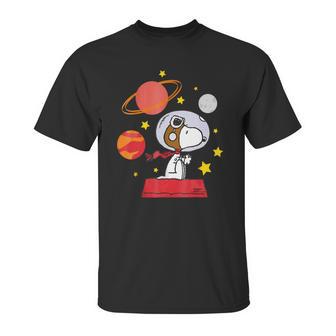 Peanuts Snoopy Space Pilot Mars Moon And Saturn Shirt Unisex T-Shirt | Favorety CA