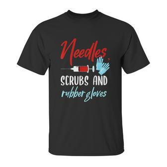 Phlebotomist Funny Needles Gloves Phlebotomy Gift Unisex T-Shirt | Favorety