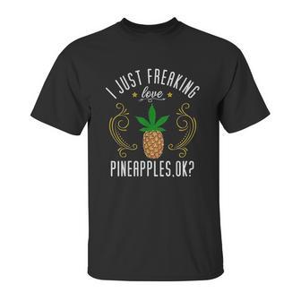 Pineapple Weed Funny Marijuana Lover Gift Unisex T-Shirt | Favorety