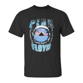 Pink Floyd Dark Side Of The Moon Astronaut Helmet Black Graphic Unisex T-Shirt | Favorety CA