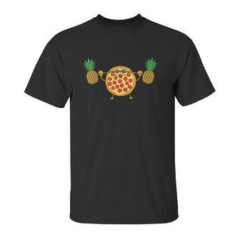 Pizza Lifting Pineapple Funny Food Snatch Squat Barbell Unisex T-Shirt | Favorety UK