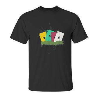 Poker Card Deck Ace Diamond Heart Gambling Spade Unisex T-Shirt | Favorety UK