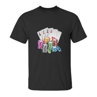 Poker King Queen Card Casino Chip Gambling Unisex T-Shirt | Favorety DE