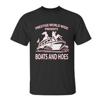 Prestige Worldwide Boats And Hoes Funny Movie Inspired Step Brothers Drinking Unisex T-Shirt | Favorety UK