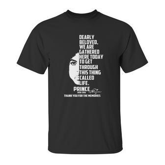 Prince Dearly Beloved We Are Gathered Here Today Unisex T-Shirt | Favorety DE