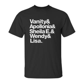 Prince Protégés Apollonia &Ampamp Carmen Electra Helvetica Threads Unisex T-Shirt | Favorety UK