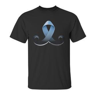 Prostate Awareness Ribbon Mustache Unisex T-Shirt | Favorety