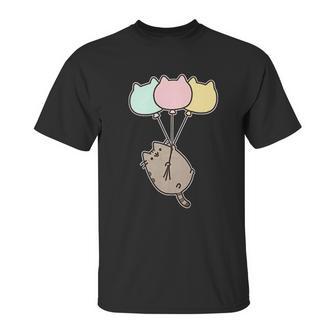 Pusheen The Cat Balloons Juniors Unisex T-Shirt | Favorety