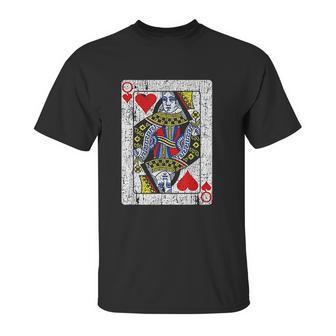 Queen Of Hearts Card Costume Vintage Unisex T-Shirt | Favorety UK