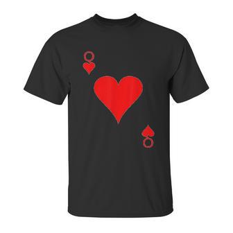 Queen Of Hearts Deck Of Cards Halloween Costume Unisex T-Shirt | Favorety