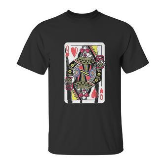 Queen Of Hearts Playing Card Unisex T-Shirt | Favorety DE