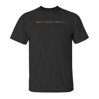 Queer Lgbtq Love Equality Bi Treat People With Kindness Unisex T-Shirt | Favorety CA