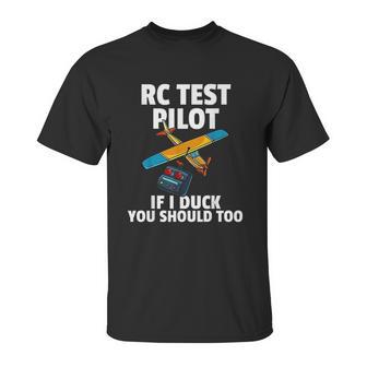 Rc Test Pilot Gift For Rc Plane Model Airplane Lover Unisex T-Shirt | Favorety