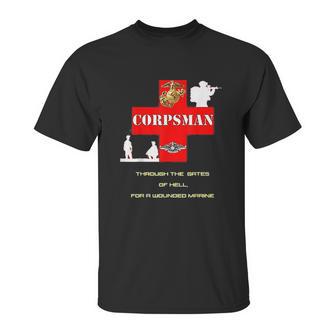 Red Cross Navy Corpsman Fmf Warfare Specialist Unisex T-Shirt | Favorety