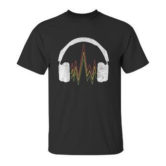 Reggae Music Headphones Rastafari Rasta Gift Unisex T-Shirt | Favorety UK