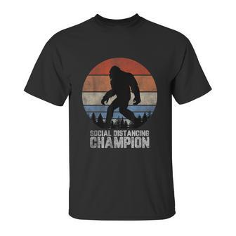 Retro Bigfoot Bigfoot Social Distancing Champ Unisex T-Shirt | Favorety DE