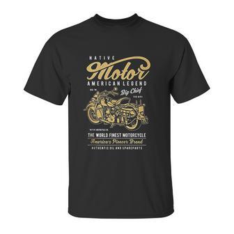 Retro Vintage American Motorcycle Indian For Old Biker Gifts Unisex T-Shirt | Favorety DE