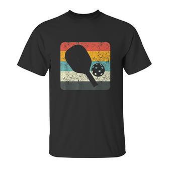 Retro Vintage Pickleball Silhouette Pickleball Gifts Unisex T-Shirt | Favorety CA