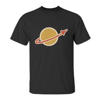 Retro Vintage Planet Space Shuttle Logo Unisex T-Shirt | Favorety CA