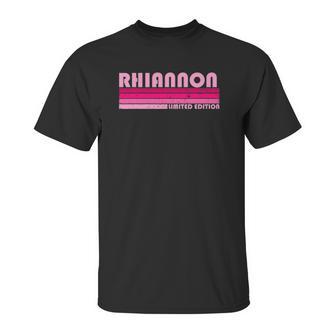 Rhiannon Name Personalized Retro Vintage 80S 90S Unisex T-Shirt | Favorety CA