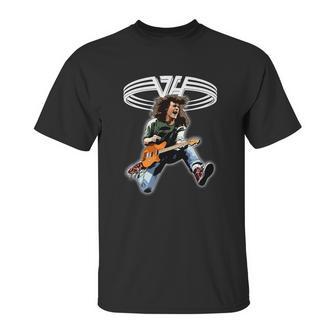 Rip Eddie Van Halen Playing Guitar Unisex T-Shirt | Favorety AU