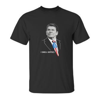 Ronald Reagan I Smell Hippies T-Shirt Unisex T-Shirt | Favorety UK