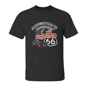 Route 66 Americas Highway Road Trip Unisex T-Shirt | Favorety
