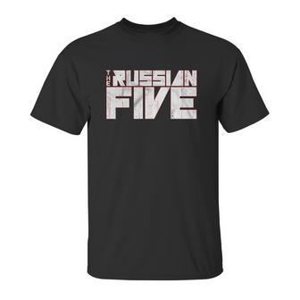 The Russian Five Official Movie Official Logo Of Red Wings Documentary Unisex T-Shirt | Favorety