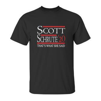 Scott Schrute 20 Thats What She Said Unisex T-Shirt | Favorety DE