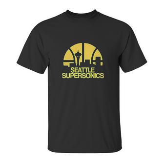 Seattle Supersonics Basketball Print Unisex T-Shirt | Favorety CA