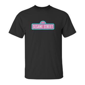 Sesame Street Pink Logo Unisex T-Shirt | Favorety