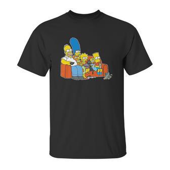 The Simpsons Homer Marge Maggie Bart Lisa Simpson Couch Unisex T-Shirt | Favorety UK