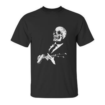 Skeleton Banjo Player Graphic Unisex T-Shirt | Favorety