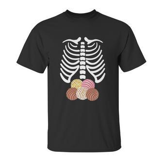 Skeleton Rib Cage Mexican Pan Dulce Concha Unisex T-Shirt | Favorety